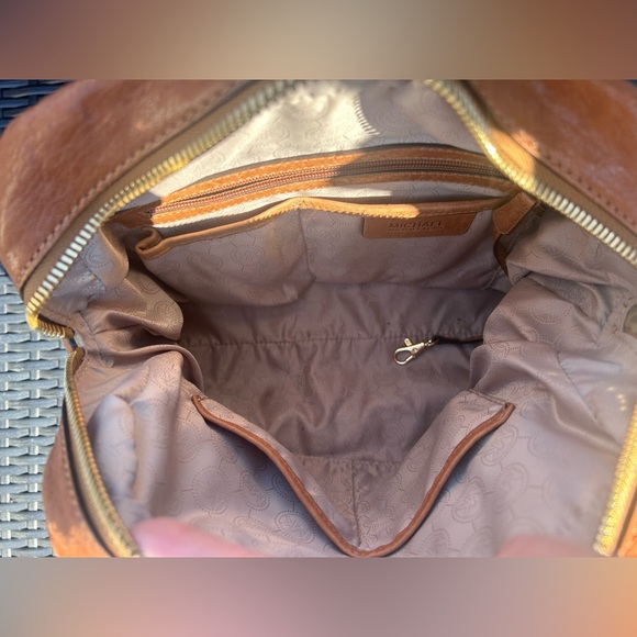 Michael Kors Uptown Astor Studded WALNUT Leather Large Satchel Bag - Picture 7 of 13